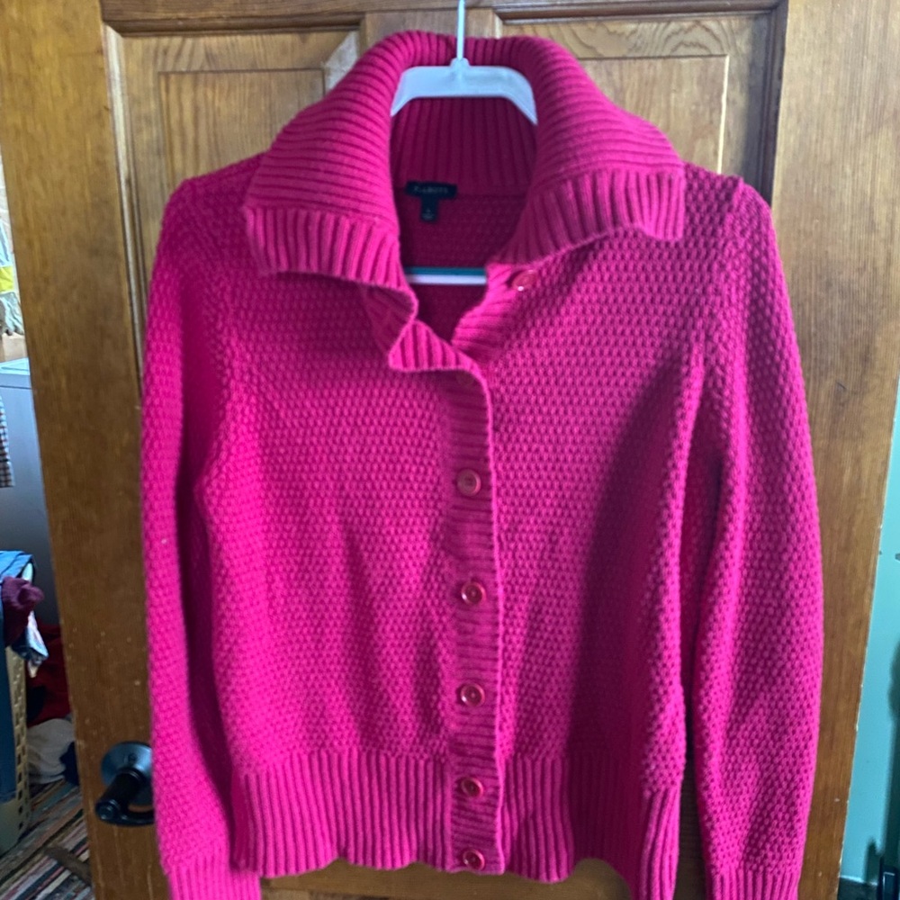 Talbots Fuchsia Cardigan Sweater